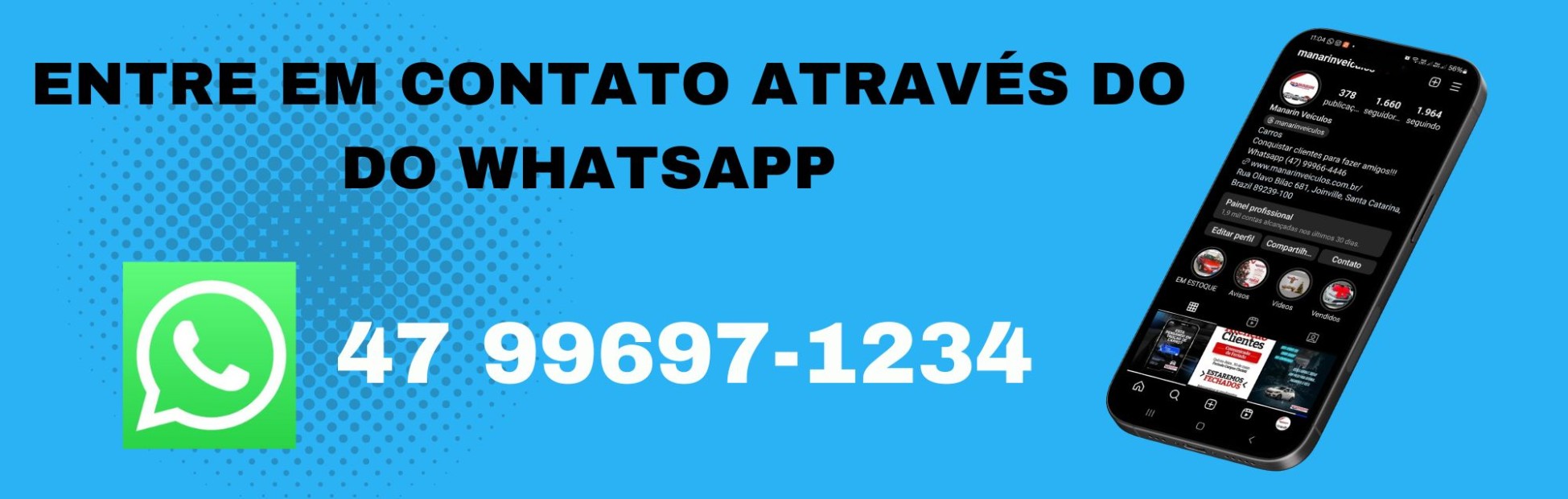 ENTRE EM CONTADO ATRAVÉS DO WHATSAPP